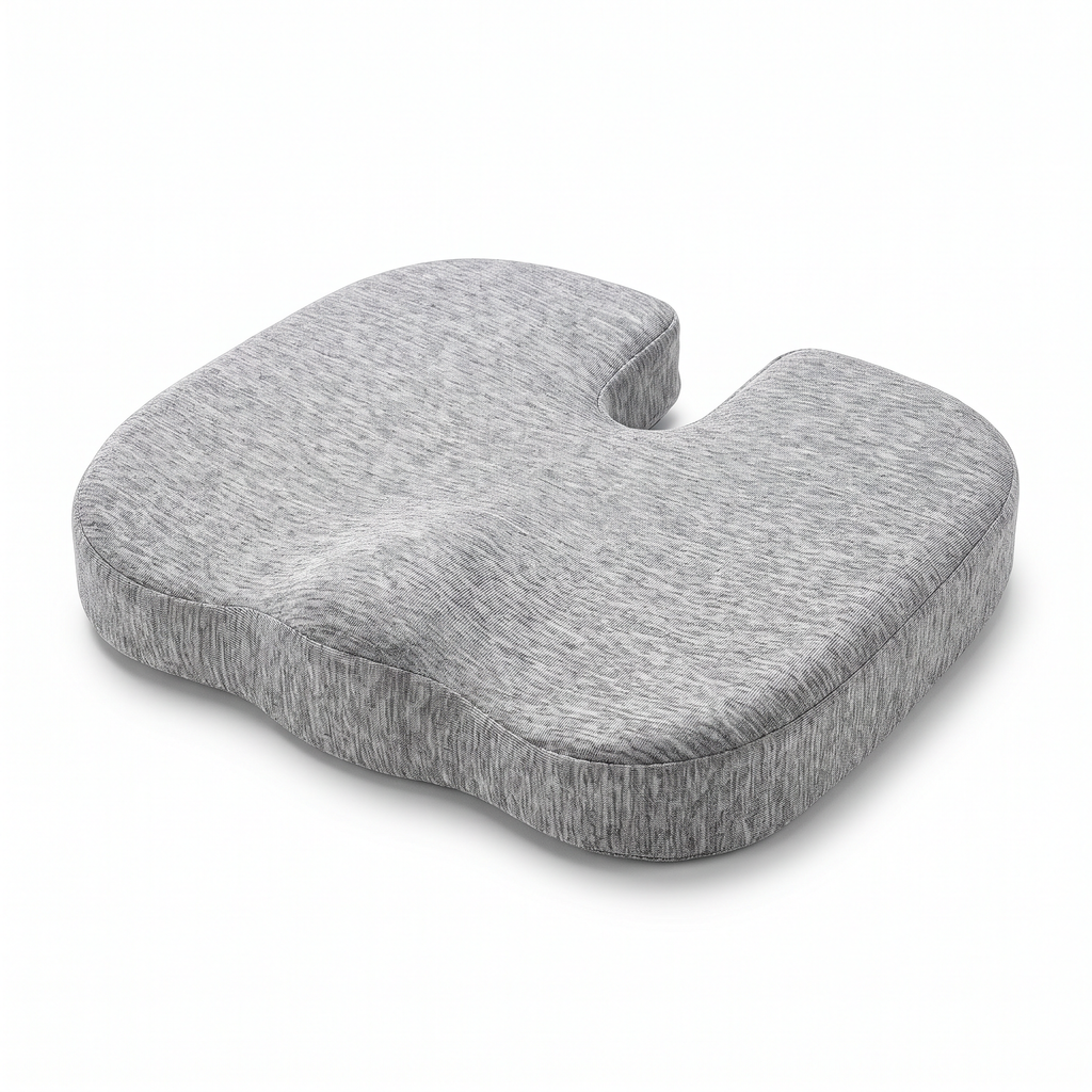 Ergonomic Foam Seat Cushion with Tailbone Cut-Out