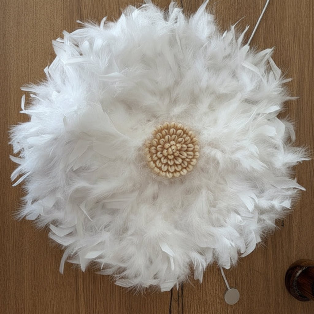 White Feather Juju Hat Wall Decor