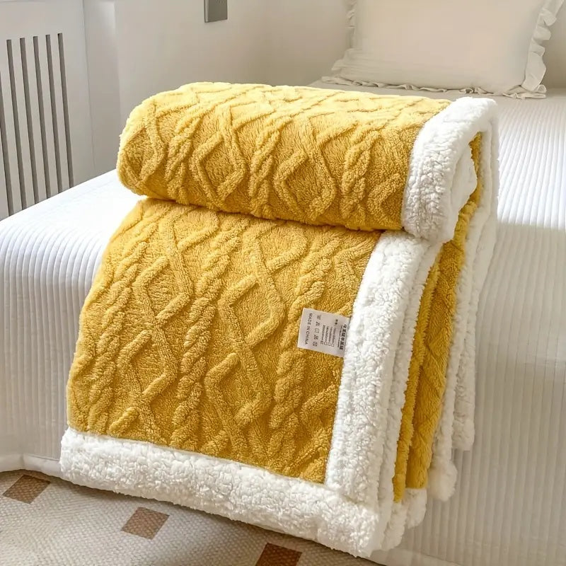 Reversible Tufted Sherpa Fleece Blanket