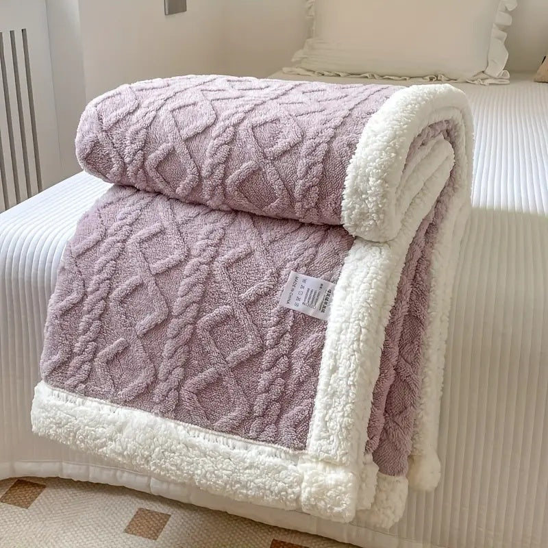Reversible Tufted Sherpa Fleece Blanket
