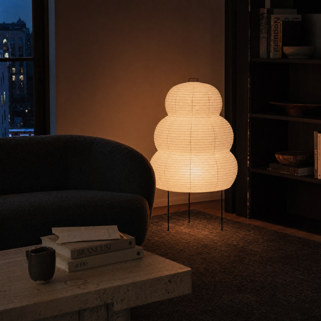 Stacked Rice Paper Floor Lamp