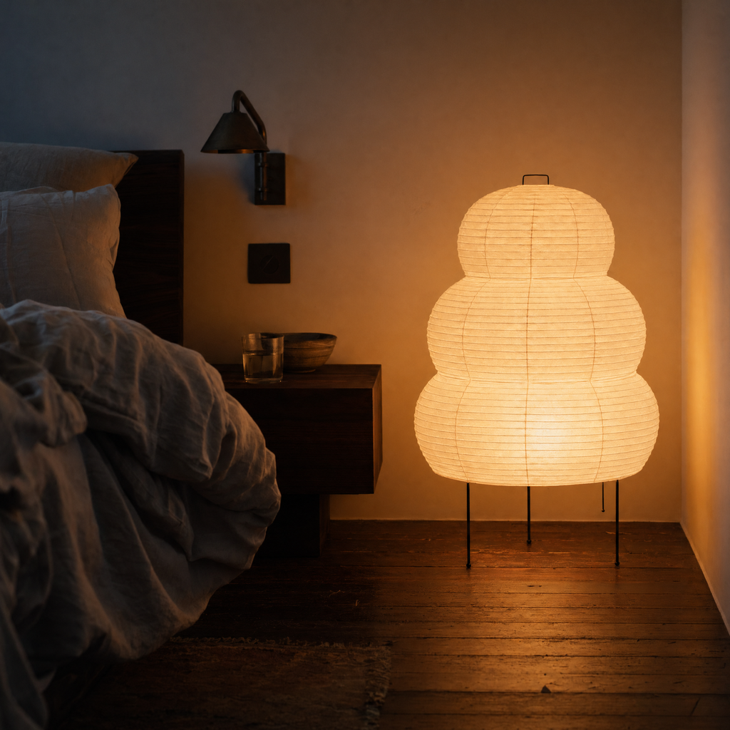Stacked Rice Paper Floor Lamp