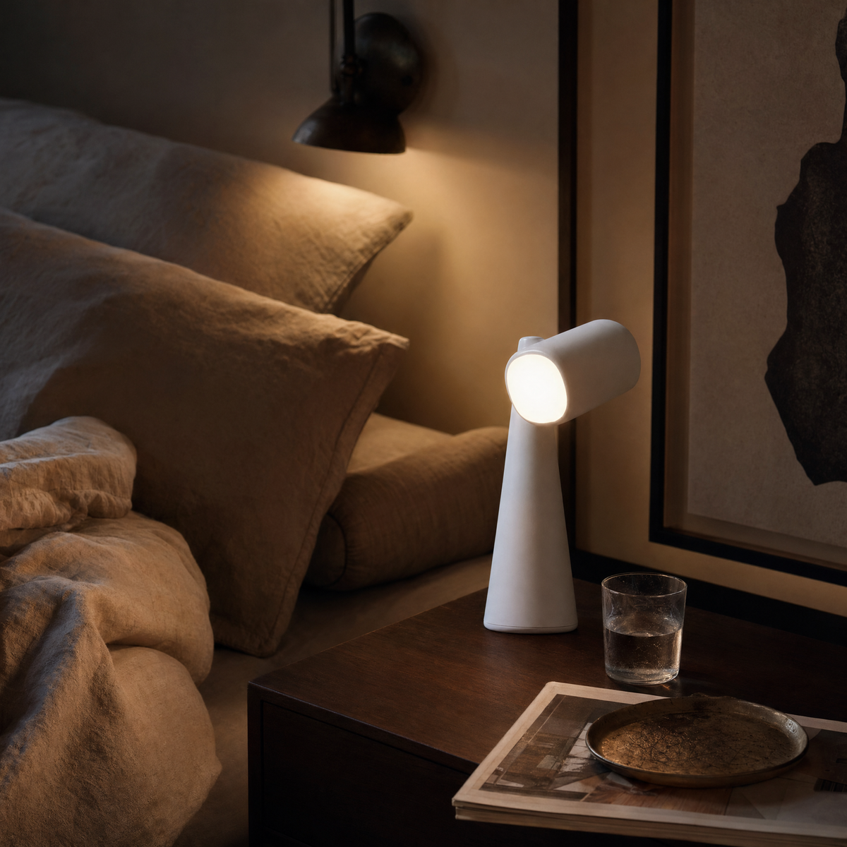 Cordless Tilting Spotlight Lamp