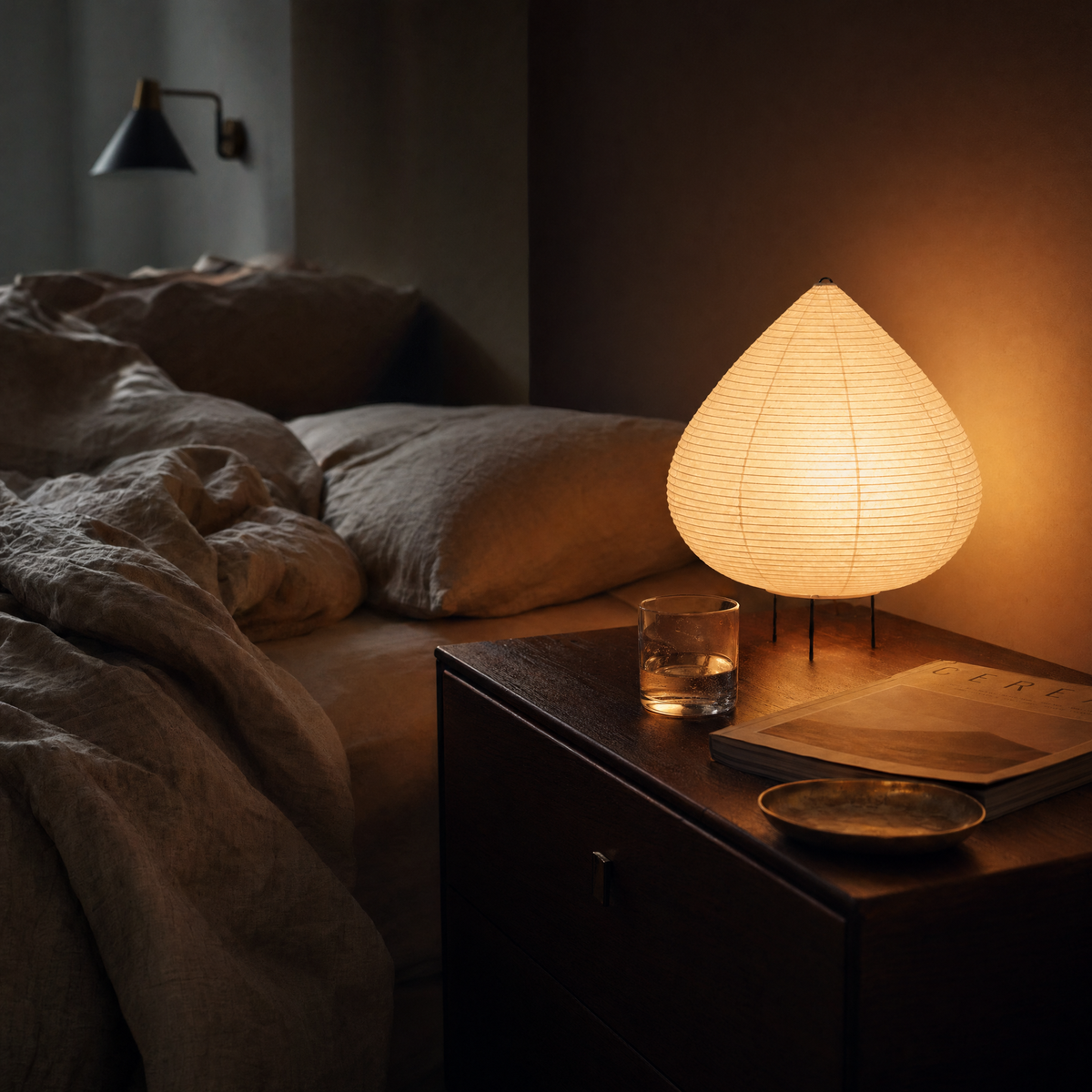 Round Rice Paper Lantern Table Lamp