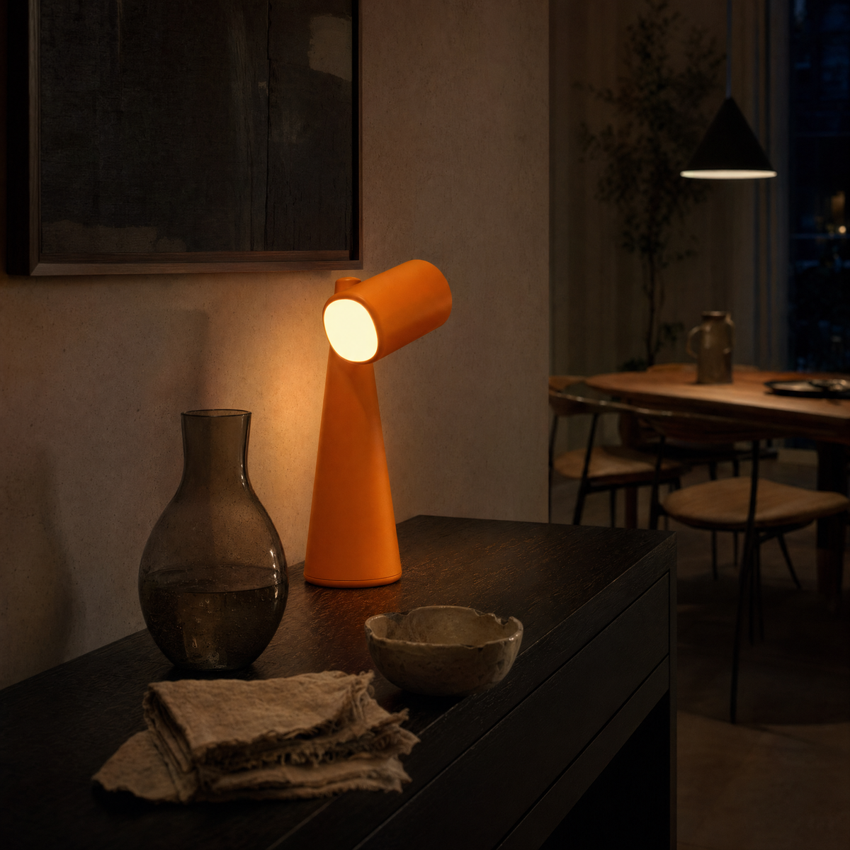 Cordless Tilting Spotlight Lamp