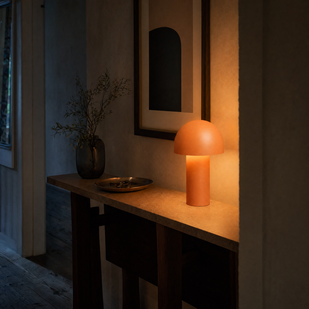 Tonal Metal Mushroom Table Lamp
